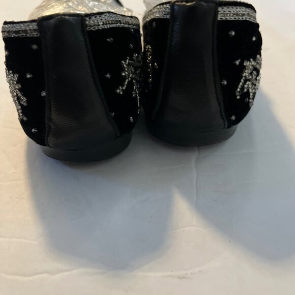 Emma Hope BlackVelvet Suede Trim Bow Women Flats Shoes Size EU 39 / US 8.5 Italy - Picture 3 of 8